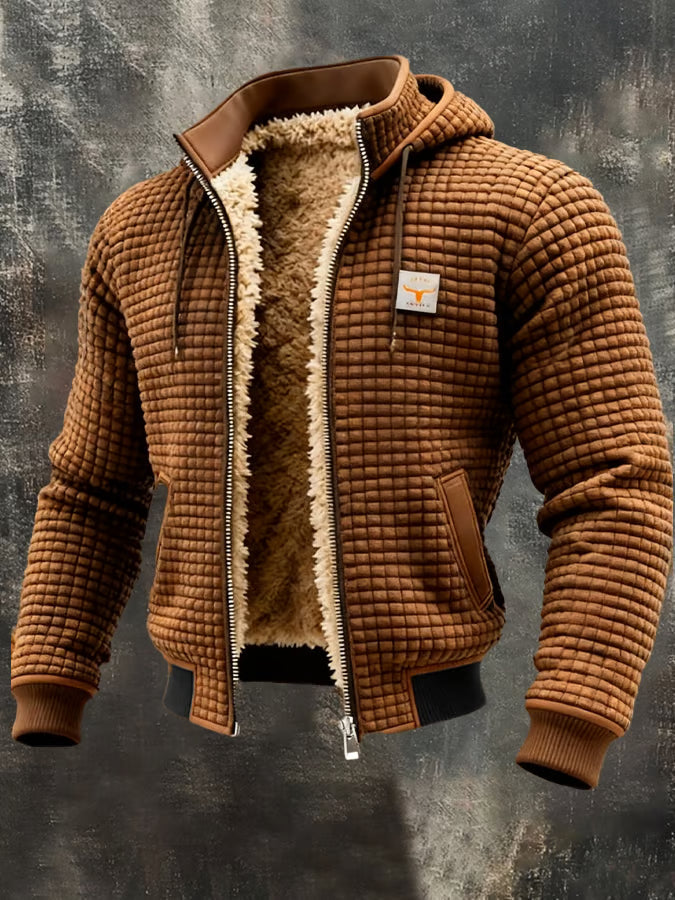 Veste matelassée pour homme à capuche, chaude pour l’hiver, avec rembourrage synthétique