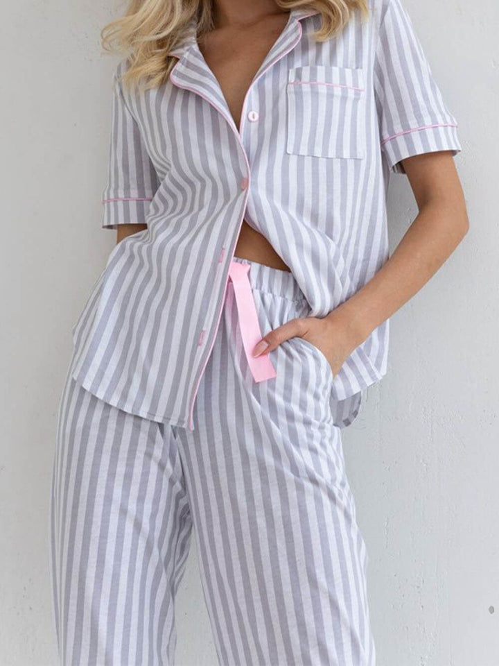 Elowyn - Luxurious striped loungewear set for women for ultimate comfort