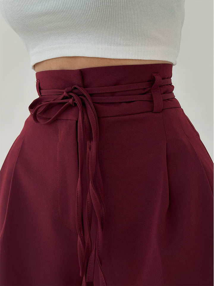 Pantalon femme à jambes larges en viscose pour l’automne