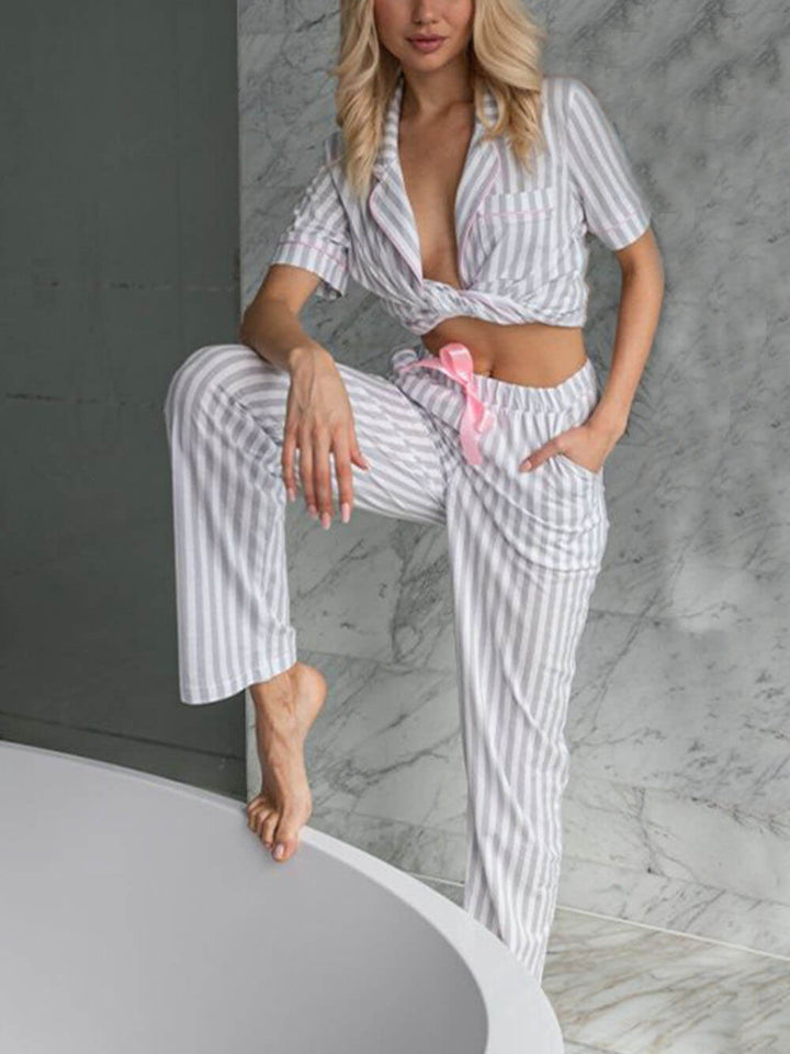 Elowyn - Luxurious striped loungewear set for women for ultimate comfort