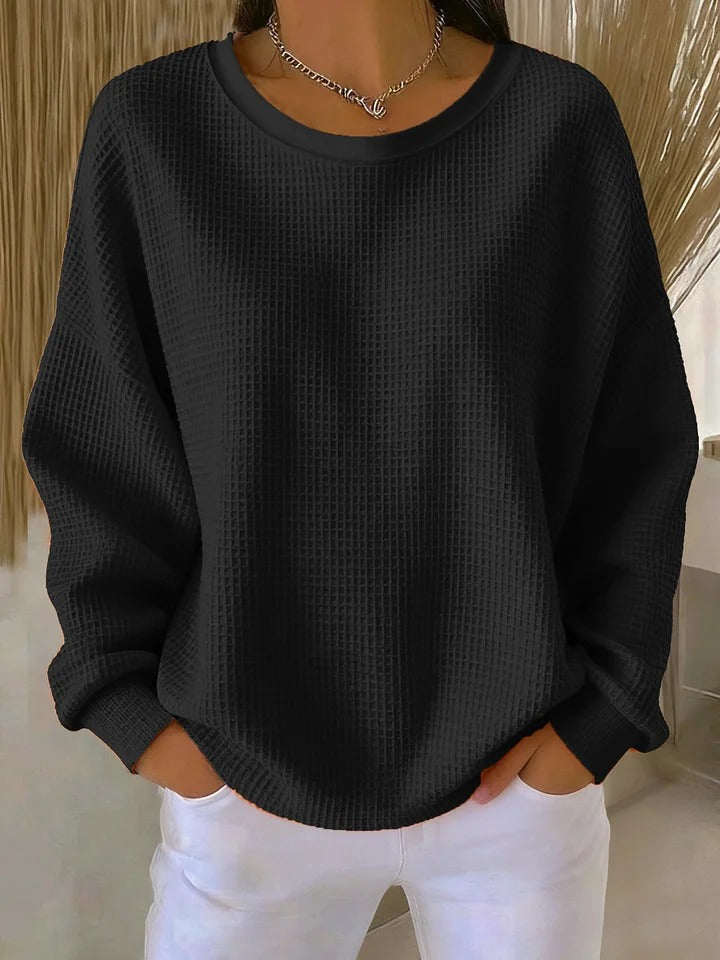 Pull pour femme en maille classique pour l'automne, chaud et confortable au quotidien.