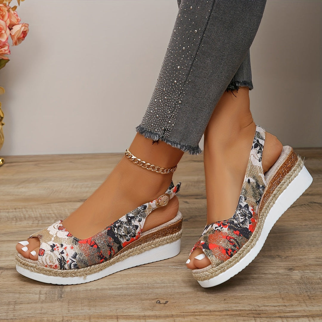Flora - Tongs élégantes et confortables à imprimé floral pour femmes