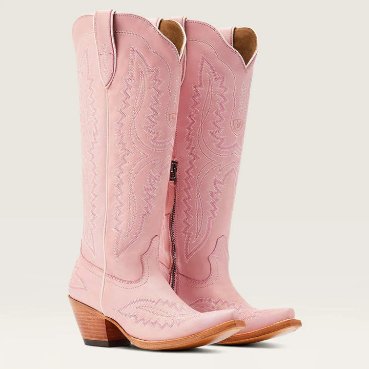 Bottes de cow-boy en daim pour femmes, brodées, avec talon cubain, pour l'automne, dans un style western