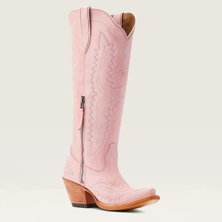 Bottes de cow-boy en daim pour femmes, brodées, avec talon cubain, pour l'automne, dans un style western