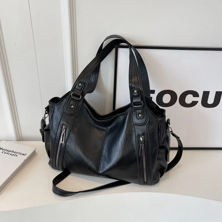 Sac bandoulière femme en cuir, spacieux, style automnal et urbain