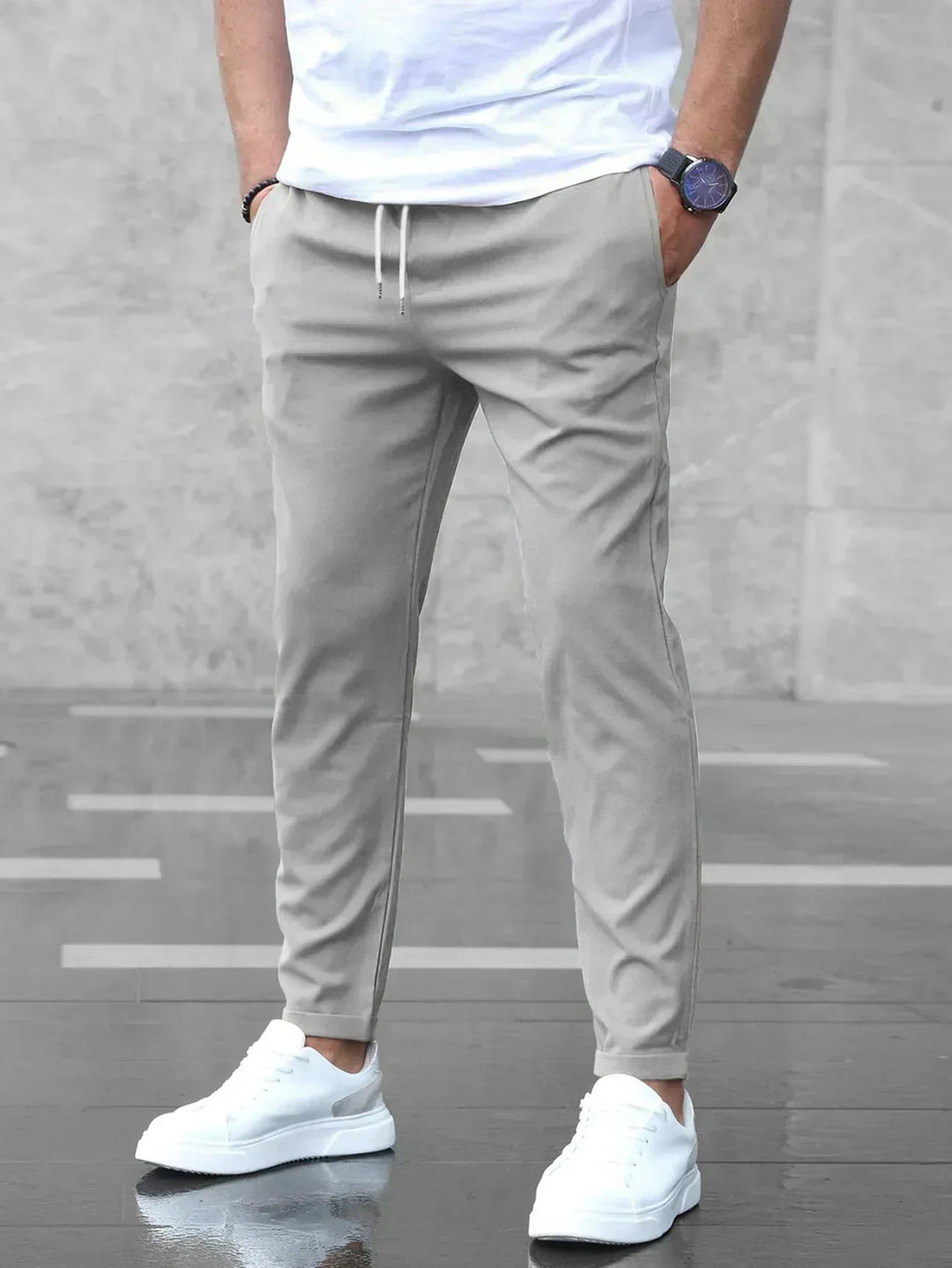 Pantalon homme en coton extensible pour l’automne