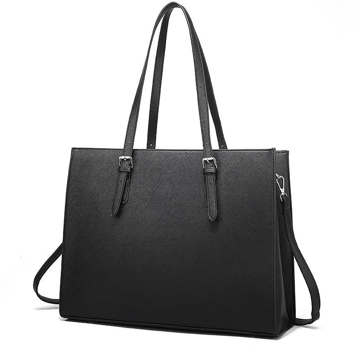 Bolso para portátil de cuero para mujer con bandolera práctica