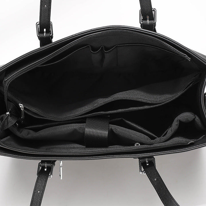 Bolso para portátil de cuero para mujer con bandolera práctica