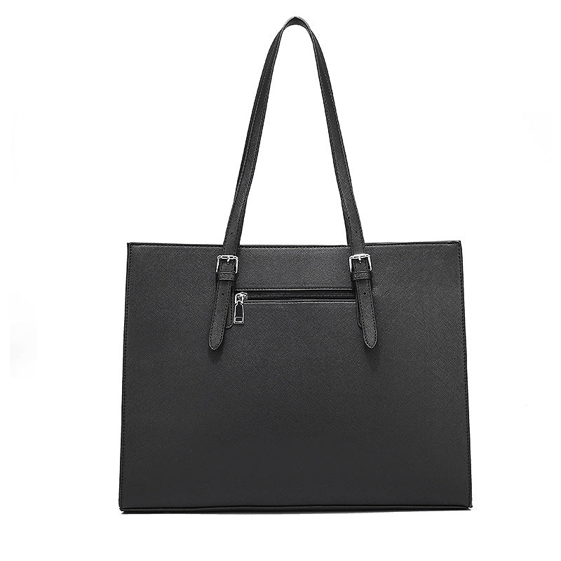 Bolso para portátil de cuero para mujer con bandolera práctica