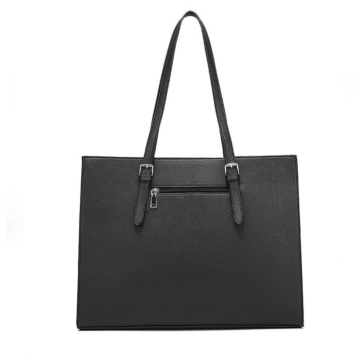 Bolso para portátil de cuero para mujer con bandolera práctica