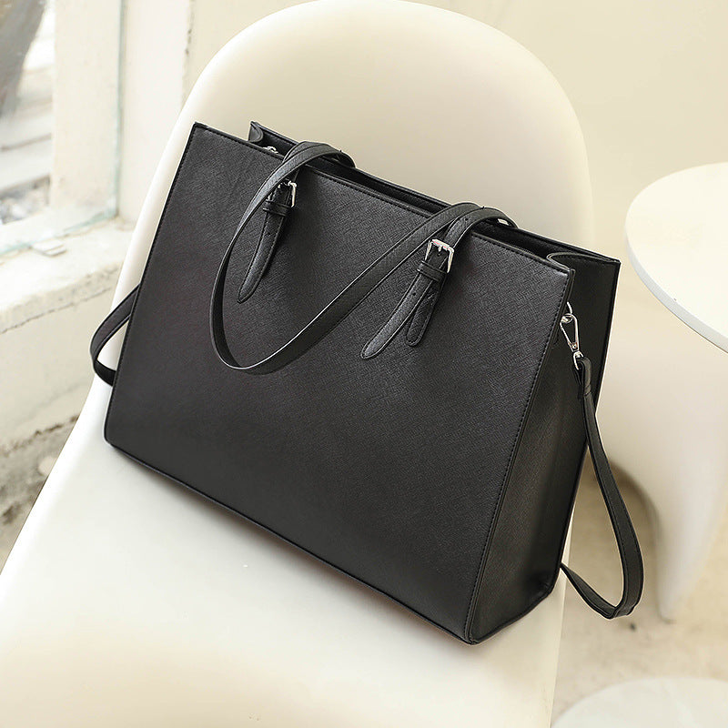 Bolso para portátil de cuero para mujer con bandolera práctica