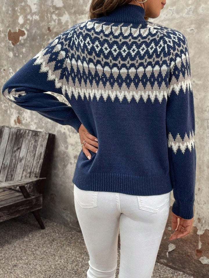 Pull à col roulé femme en maille pour l’automne coupe classique douce et respirante