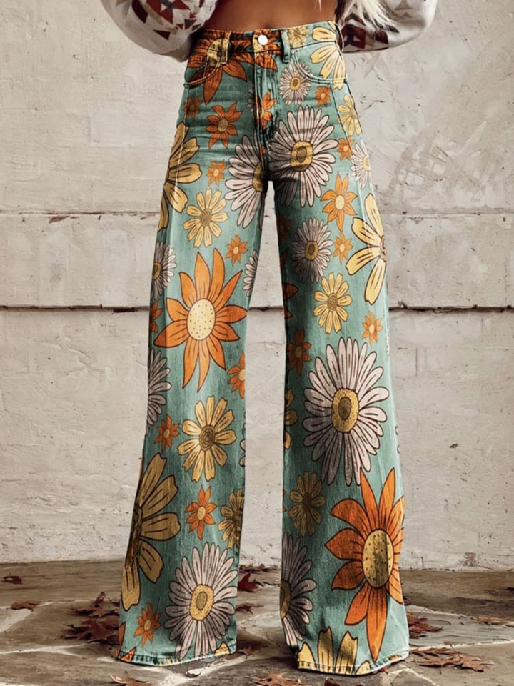 Isabelle™ - Pantalons Amples Floraux Vintage