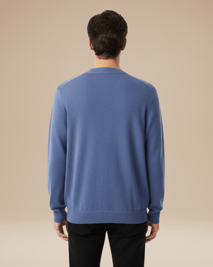 Men's cashmere cardigan, button-up autumn sweater with a V-neck