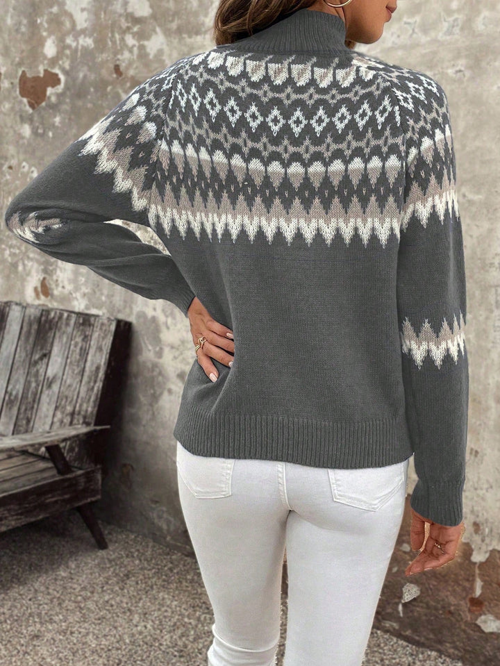 Pull à col roulé femme en maille pour l’automne coupe classique douce et respirante