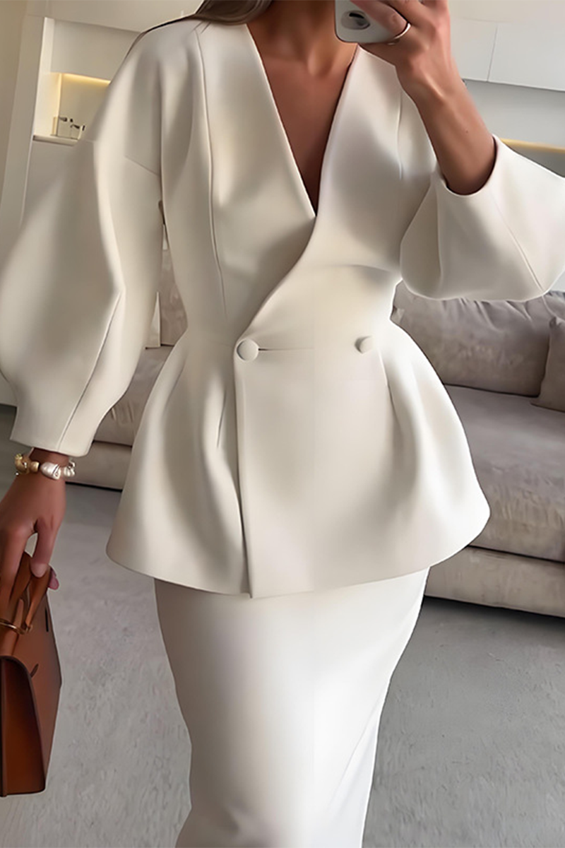 Ensemble automnal élégant en maille pour femme, deux pièces