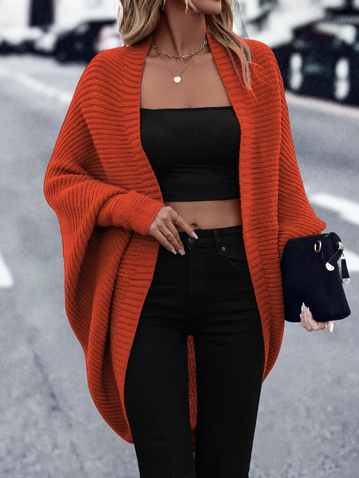 Gilet en maille oversize pour femme, idéal pour l’automne, en maille douce et décontractée