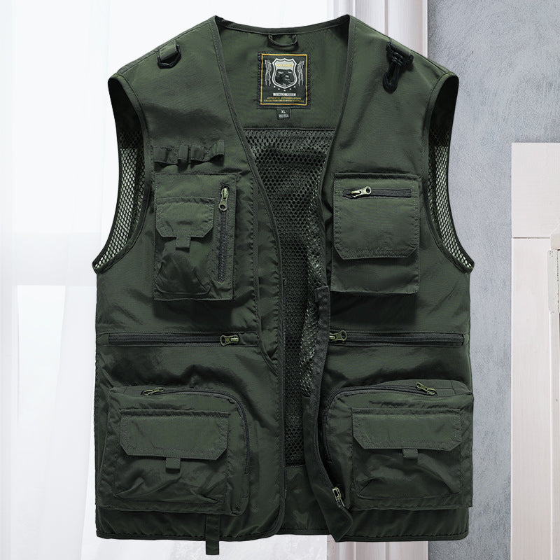 Gilet de randonnée pour homme léger en polyester respirant pour l'été