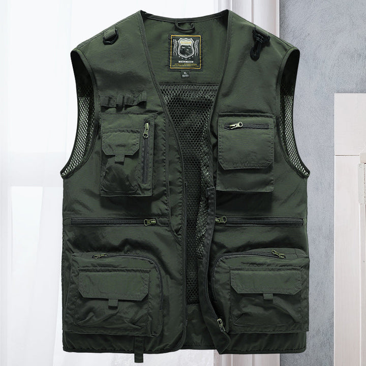 Gilet de randonnée pour homme léger en polyester respirant pour l'été