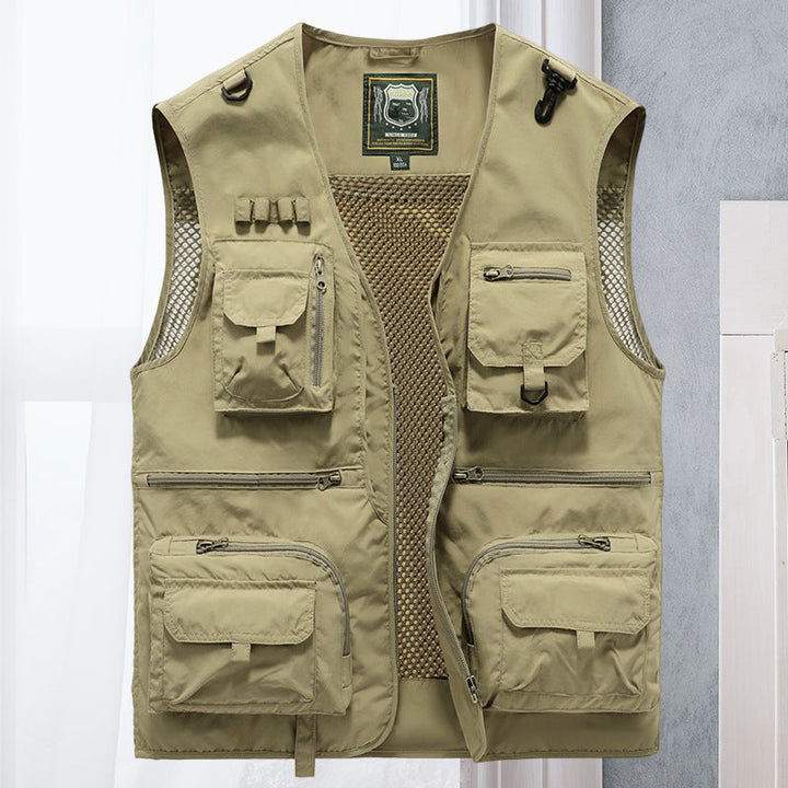 Gilet de randonnée pour homme léger en polyester respirant pour l'été