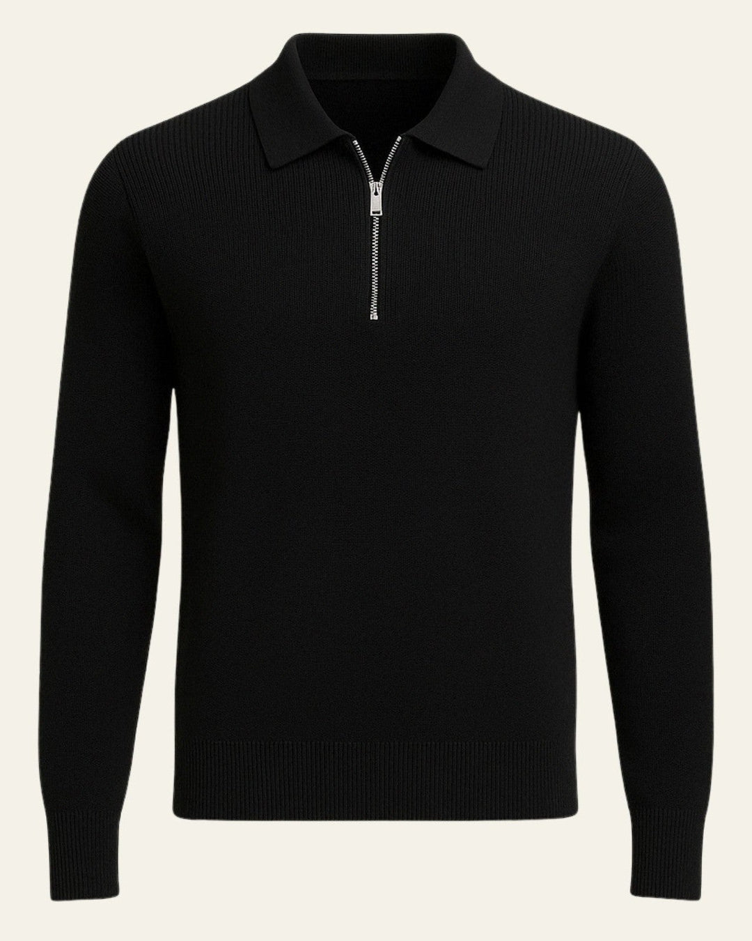 Pull en maille pour homme avec coton et fermeture éclair | Modèle chaud pour l’automne