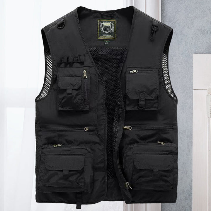 Gilet de randonnée pour homme léger en polyester respirant pour l'été