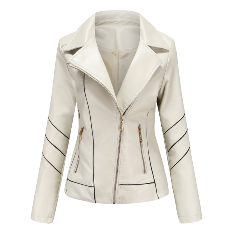 HANNIE - Elegancka skórzana kurtka na ponadczasowy wygląd