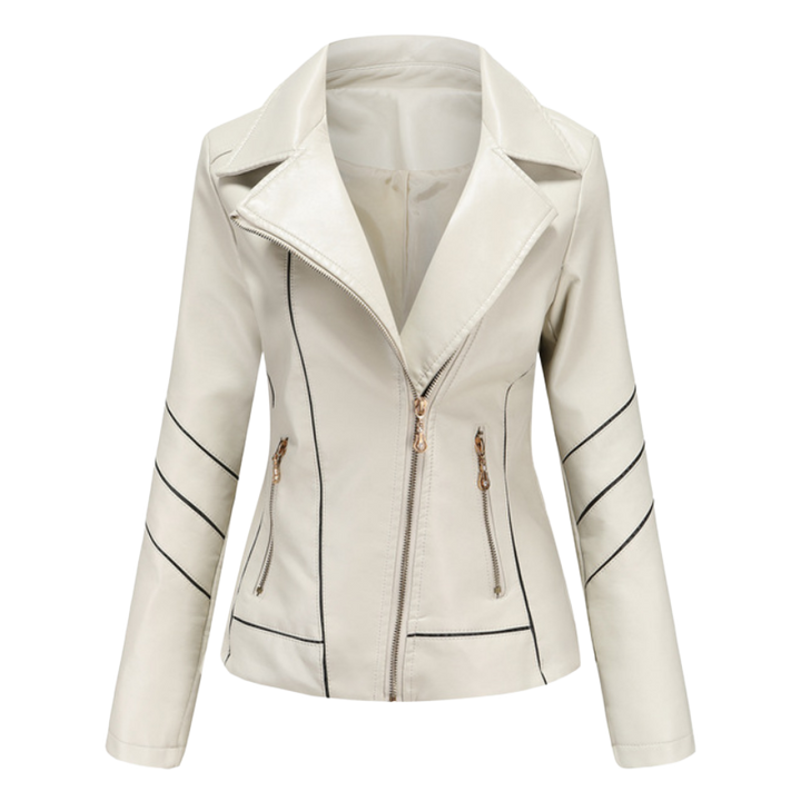 HANNIE - Elegancka skórzana kurtka na ponadczasowy wygląd