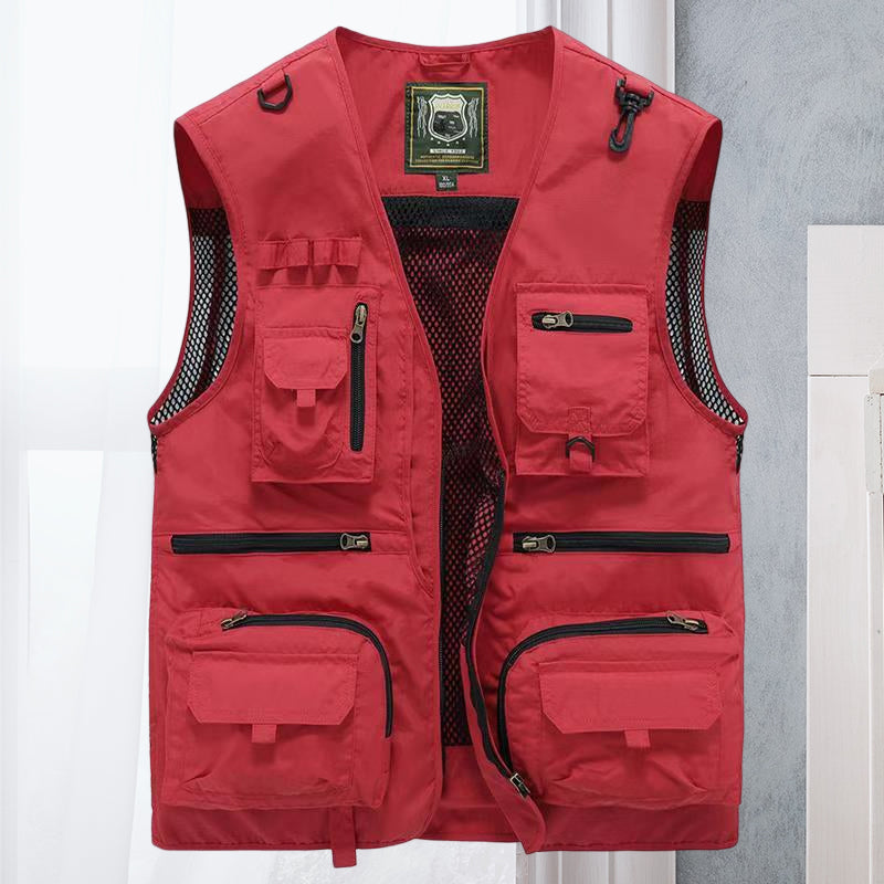 Gilet de randonnée pour homme léger en polyester respirant pour l'été