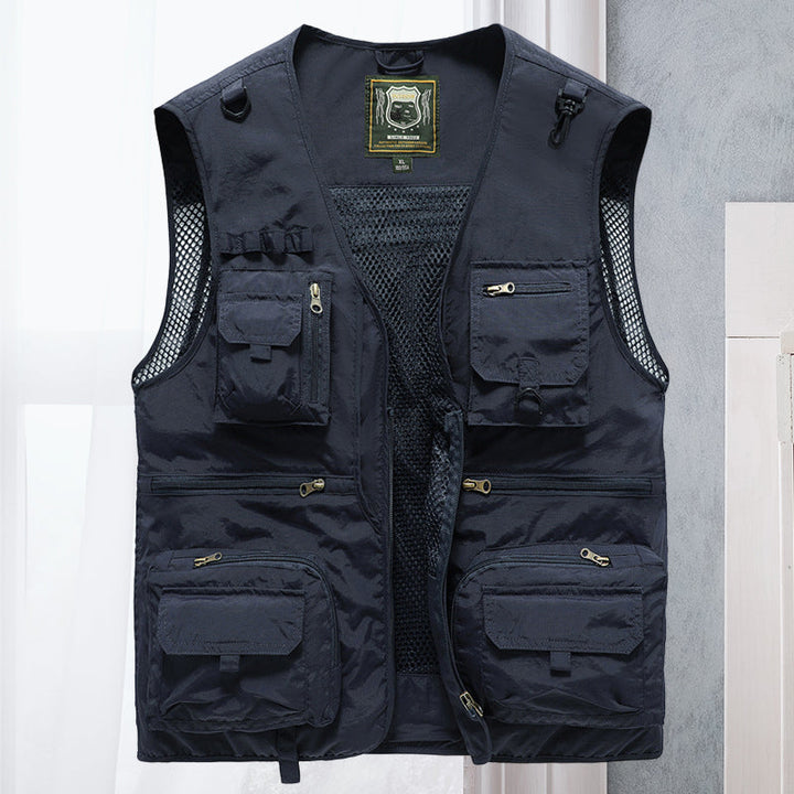 Gilet de randonnée pour homme léger en polyester respirant pour l'été