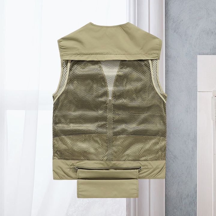 Gilet de randonnée pour homme léger en polyester respirant pour l'été