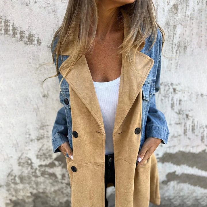 Céline™ - The Elegant and Versatile Denim Trench Coat