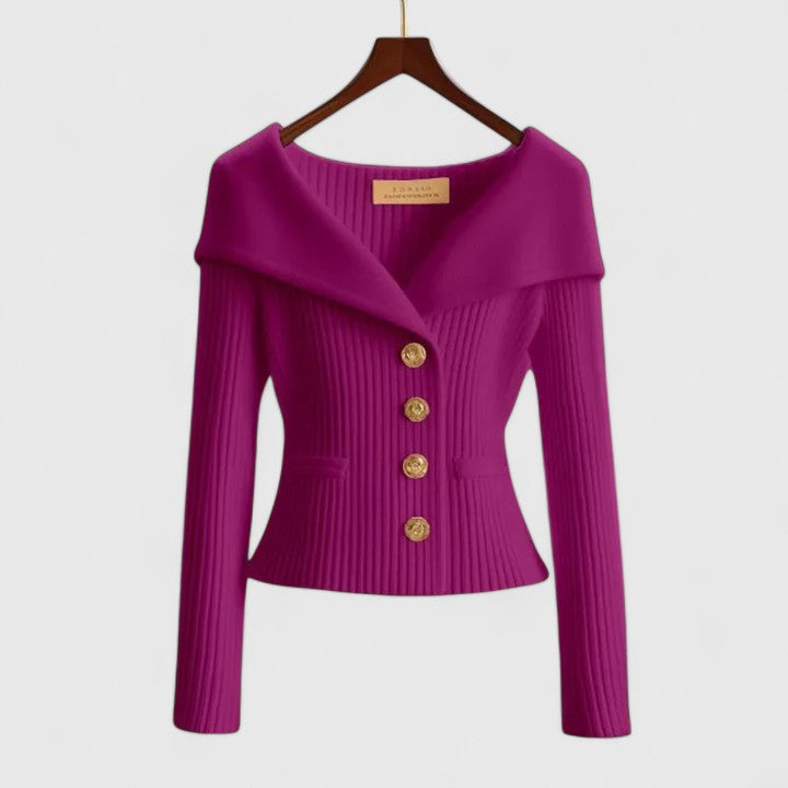 Gilet ajusté pour femme à col large pour l'automne, pour des tenues élégantes