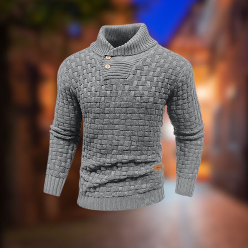 Lucas™ - Bawełniany sweter termiczny z suwakiem