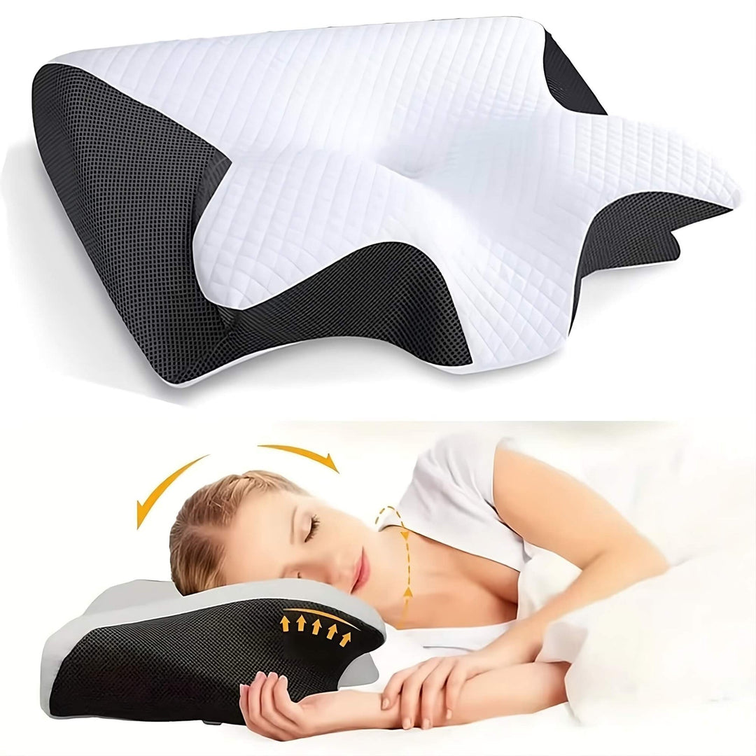 Oreiller ergonomique en mousse à mémoire de forme pour toutes les positions de sommeil