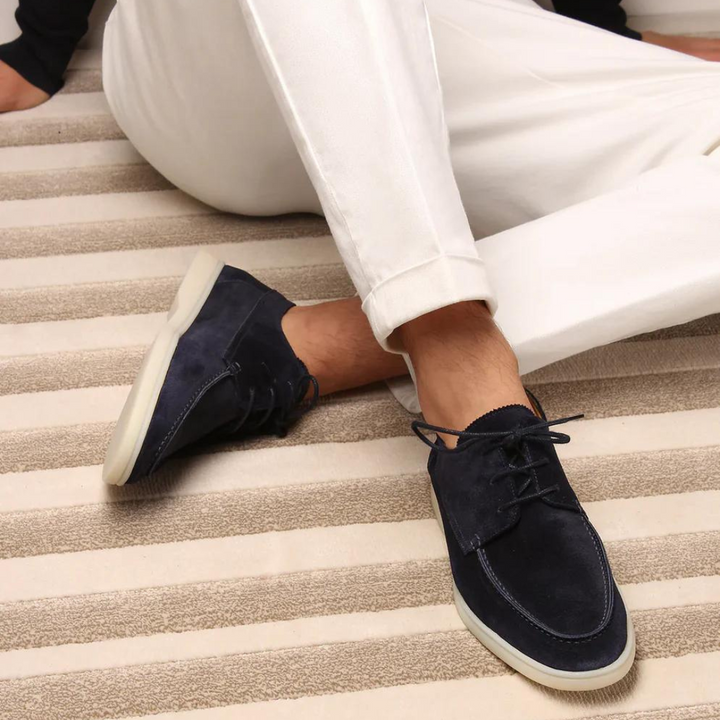 Mocassins en cuir pour homme de luxe à lacets élégants été 2026