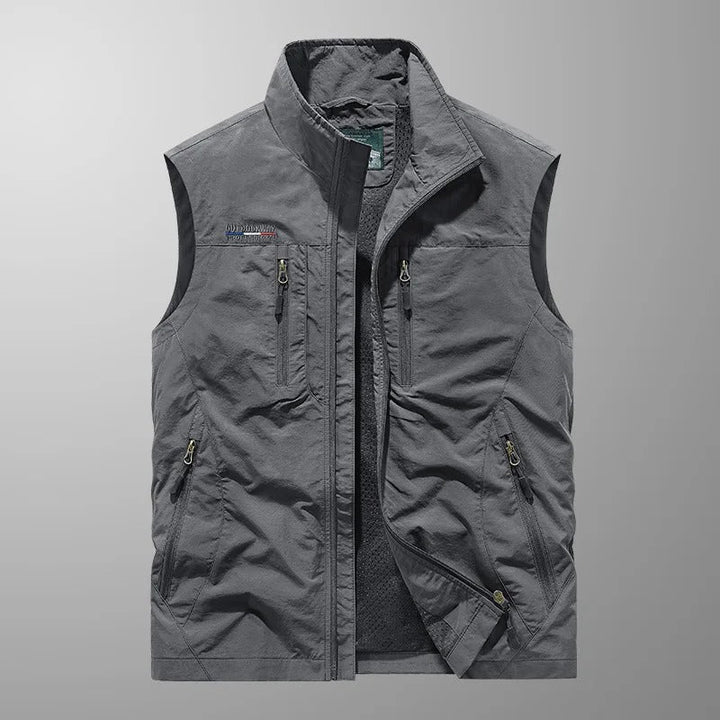 Gilet homme de plein air en polyester, léger et respirant, été 2026