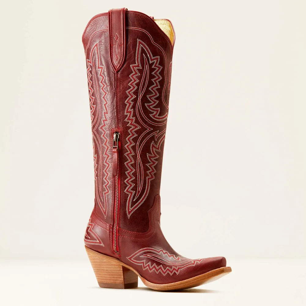 Bottes de cow-boy en daim pour femmes, brodées, avec talon cubain, pour l'automne, dans un style western
