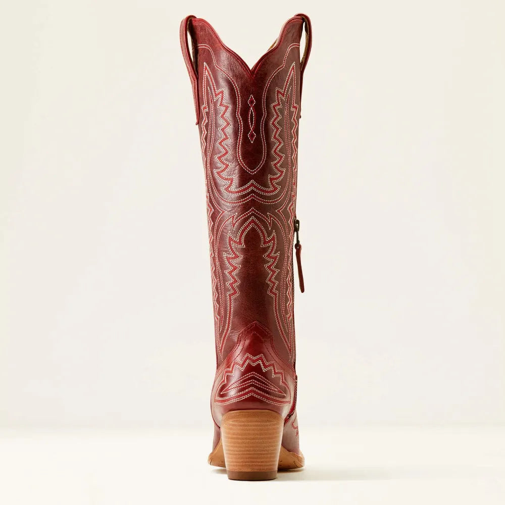 Bottes de cow-boy en daim pour femmes, brodées, avec talon cubain, pour l'automne, dans un style western