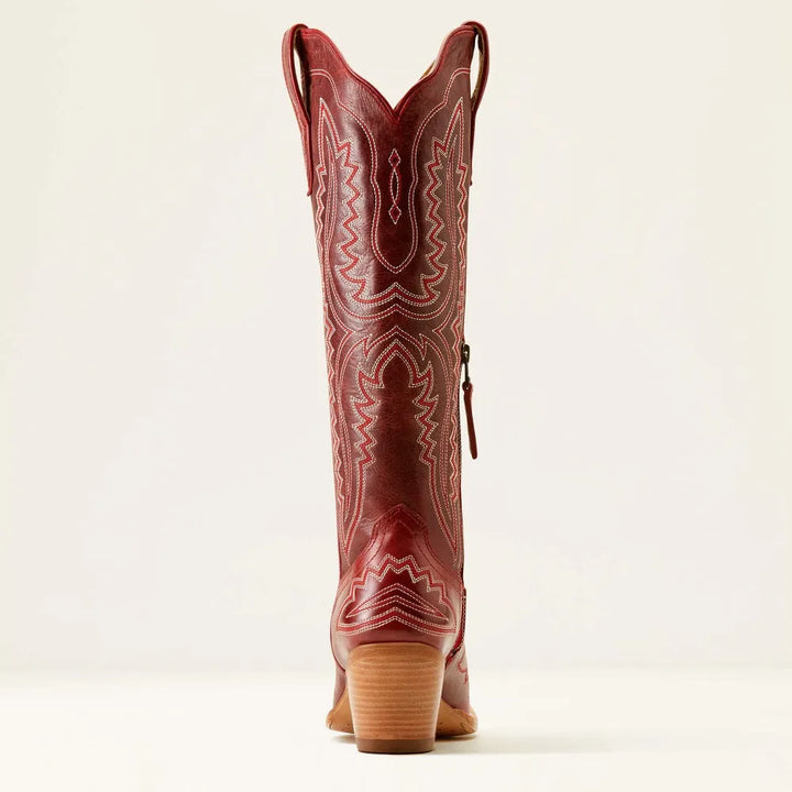 Bottes de cow-boy en daim pour femmes, brodées, avec talon cubain, pour l'automne, dans un style western