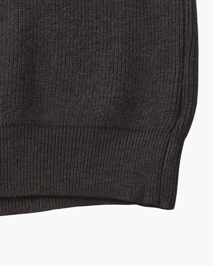 Pull en laine pour homme à col zippé, côtelé, style smart casual, automne