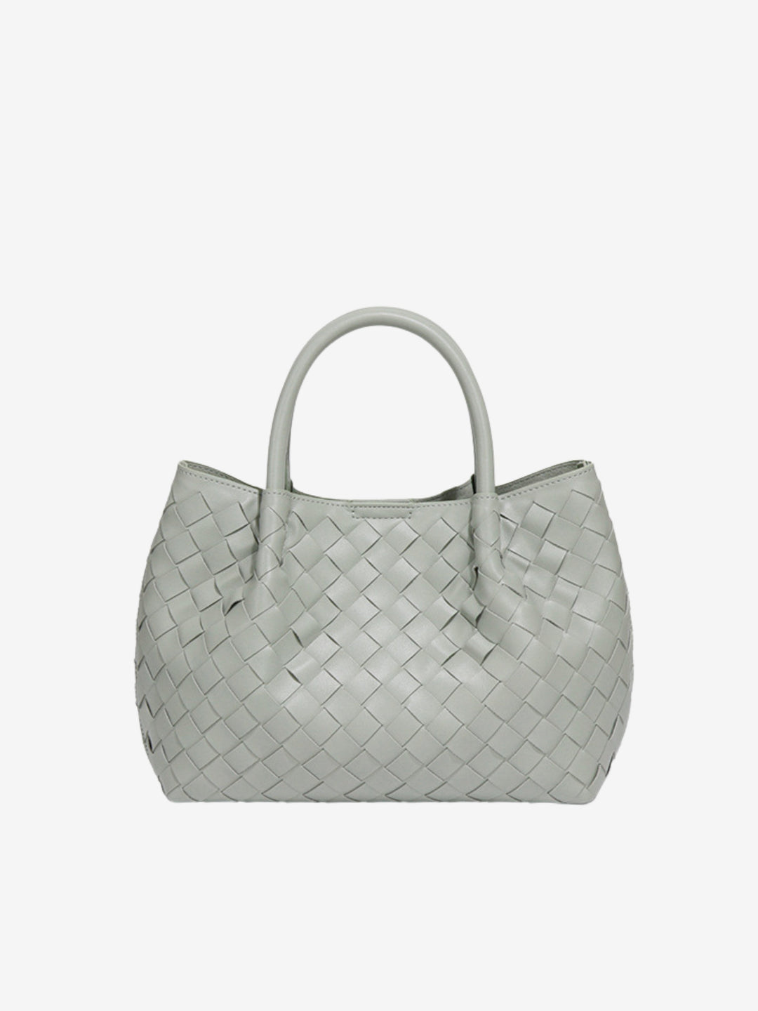 Large woven leather shoulder bag for women, autumn collection