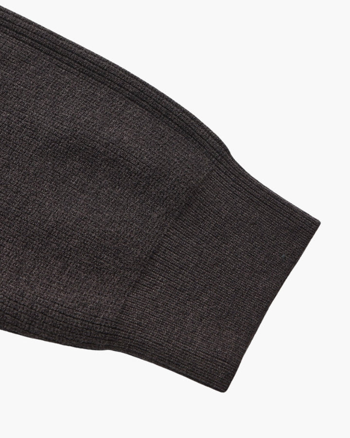 Pull en laine pour homme à col zippé, côtelé, style smart casual, automne