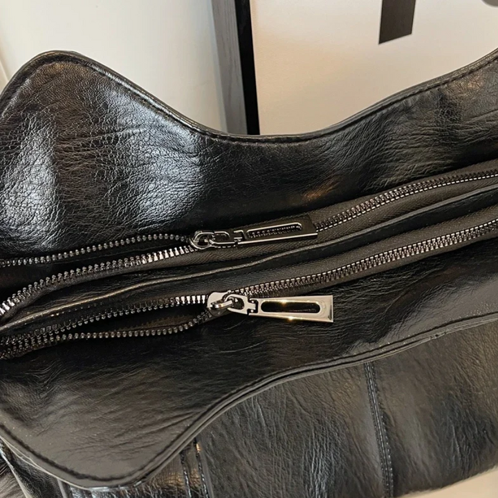 Sac bandoulière femme en cuir, spacieux, style automnal et urbain