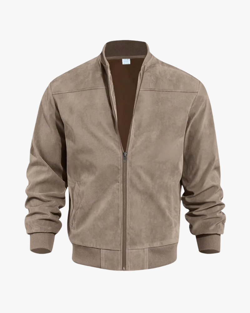 Veste bomber femme en daim pour l’automne, veste de mi-saison pour les journées fraîches