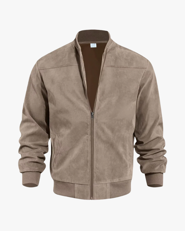 Veste bomber femme en daim pour l’automne, veste de mi-saison pour les journées fraîches