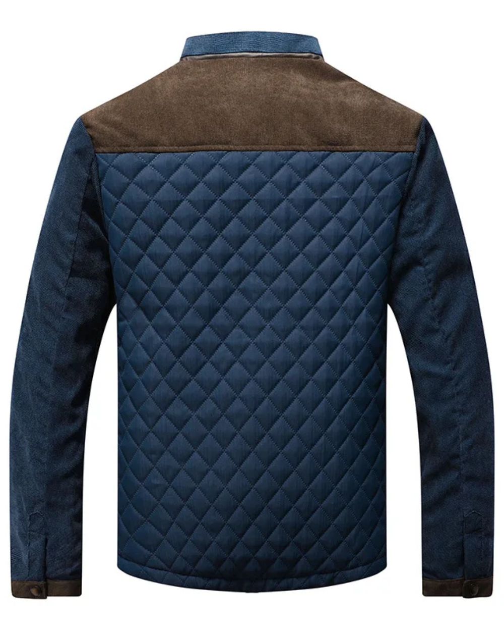 Veste matelassée homme à col montant et empiècements contrastants, blouson léger pour l’automne