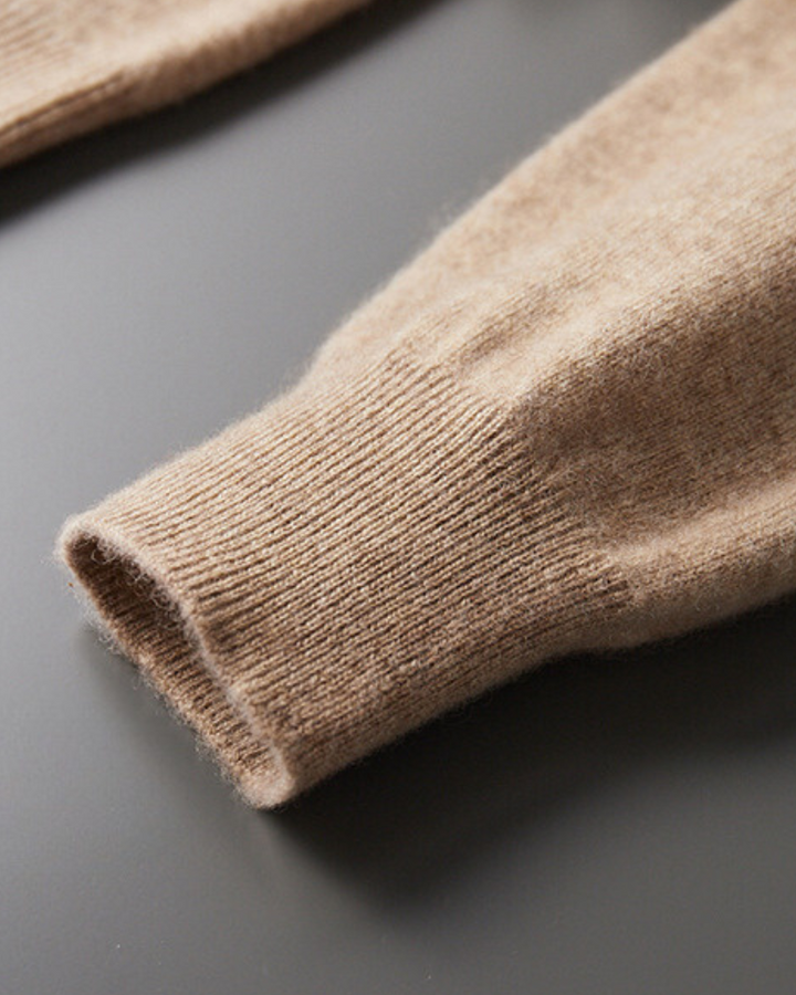 Men's cashmere hooded sweater, elegant autumn sweatshirt
