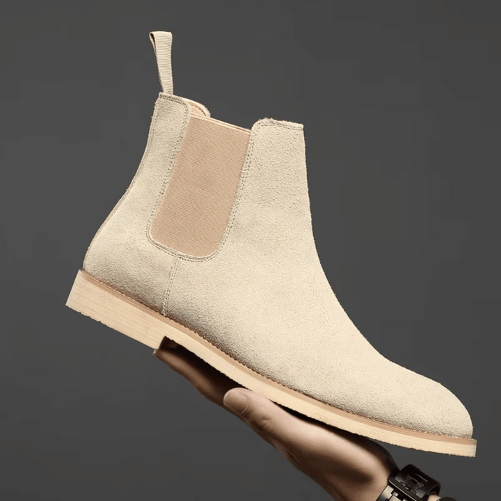 Bottines Chelsea homme effet daim sans lacets, boots élégantes à enfiler pour l’automne