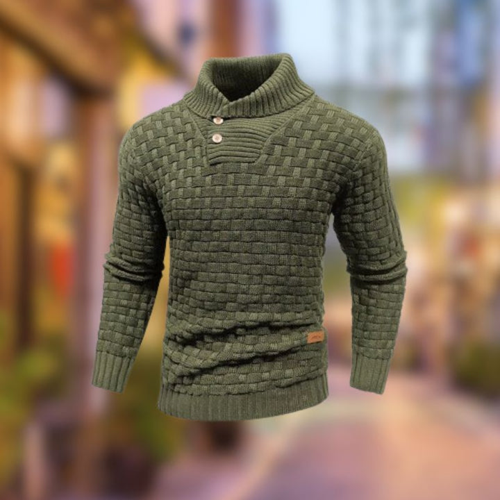 Lucas™ - Bawełniany sweter termiczny z suwakiem